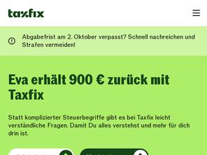 Taxfix.de Gutscheine & Cashback im Mai 2024