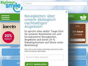 Biggreensmile.de Gutscheine & Cashback im September 2023 Biggreensmile.de Gutscheine & Cashback im September 2023