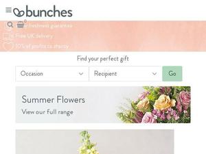 Bunches.co.uk voucher and cashback in May 2022