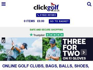 Clickgolf.co.uk voucher and cashback in May 2022