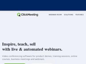 Clickmeeting.com voucher and cashback in January 2021 Clickmeeting.com voucher and cashback in January 2021