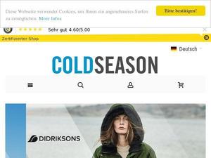 Coldseason.de Gutscheine & Cashback im März 2023 Coldseason.de Gutscheine & Cashback im März 2023