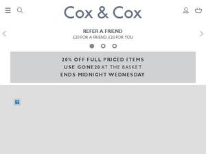 Coxandcox.co.uk voucher and cashback in May 2022