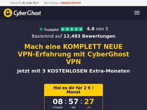 Cyberghostvpn.com Gutscheine & Cashback im Mai 2022