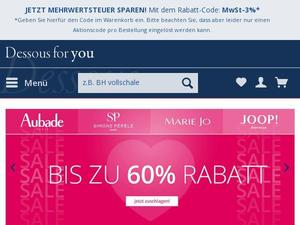 Dessousforyou.de Gutscheine & Cashback im März 2023 Dessousforyou.de Gutscheine & Cashback im März 2023