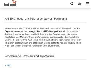 Hai-end.com Gutscheine & Cashback im Januar 2021 Hai-end.com Gutscheine & Cashback im Januar 2021