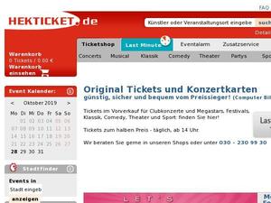 Hekticket.de Gutscheine & Cashback im Januar 2021 Hekticket.de Gutscheine & Cashback im Januar 2021