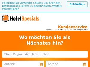 Hotelspecials.de Gutscheine & Cashback im Juni 2022