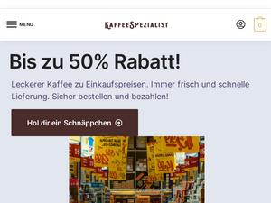 Kaffeespezialist.com Gutscheine & Cashback im April 2024