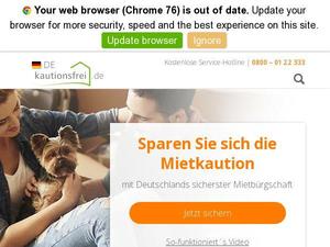 Kautionsfrei.de Gutscheine & Cashback im April 2024