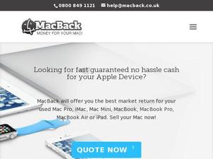 Macback.co.uk voucher and cashback in May 2022