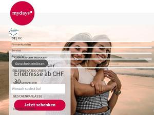 Mydays.ch Gutscheine & Cashback im Mai 2022
