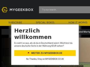 Mygeekbox.co.uk voucher and cashback in September 2023