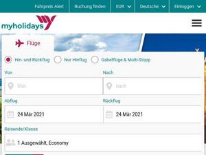 Myholidays.com Gutscheine & Cashback im April 2024