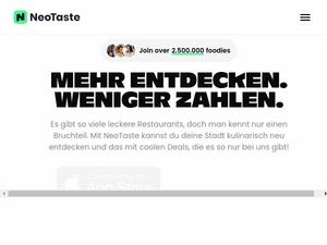 Neotaste Gutscheine & Cashback (Stand: Oktober 2026)