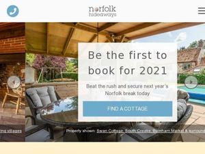 Norfolkhideaways.co.uk voucher and cashback in March 2023
