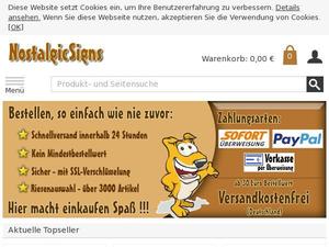 Nostalgicsigns.de Gutscheine & Cashback im Mai 2022 Nostalgicsigns.de Gutscheine & Cashback im Mai 2022