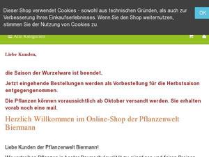 Pflanzenwelt-biermann.de Gutscheine & Cashback im März 2023 Pflanzenwelt-biermann.de Gutscheine & Cashback im März 2023