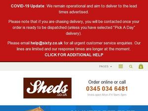Sheds.co.uk voucher and cashback in May 2022