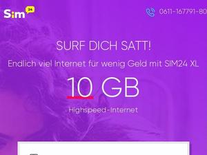 Sim24 Gutscheine & Cashback im Mai 2025 Sim24 Gutscheine & Cashback im Mai 2025