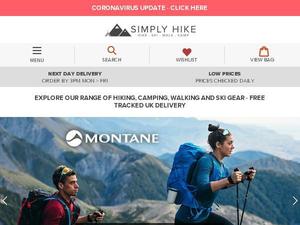 Simplyhike.co.uk voucher and cashback in June 2022
