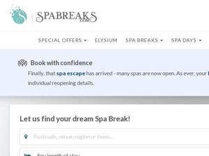 Spabreaks.com voucher and cashback in May 2022