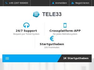 Tele33.de Gutscheine & Cashback im März 2023