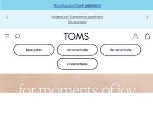 Toms Gutscheine & Cashback im Mai 2025 Toms Gutscheine & Cashback im Mai 2025