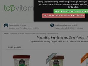 Topvitamine.com voucher and cashback in May 2022
