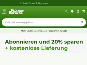 Vitaminexpress.org Gutscheine & Cashback im Mai 2024