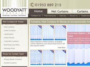 Woodyattcurtains.com voucher and cashback in July 2022